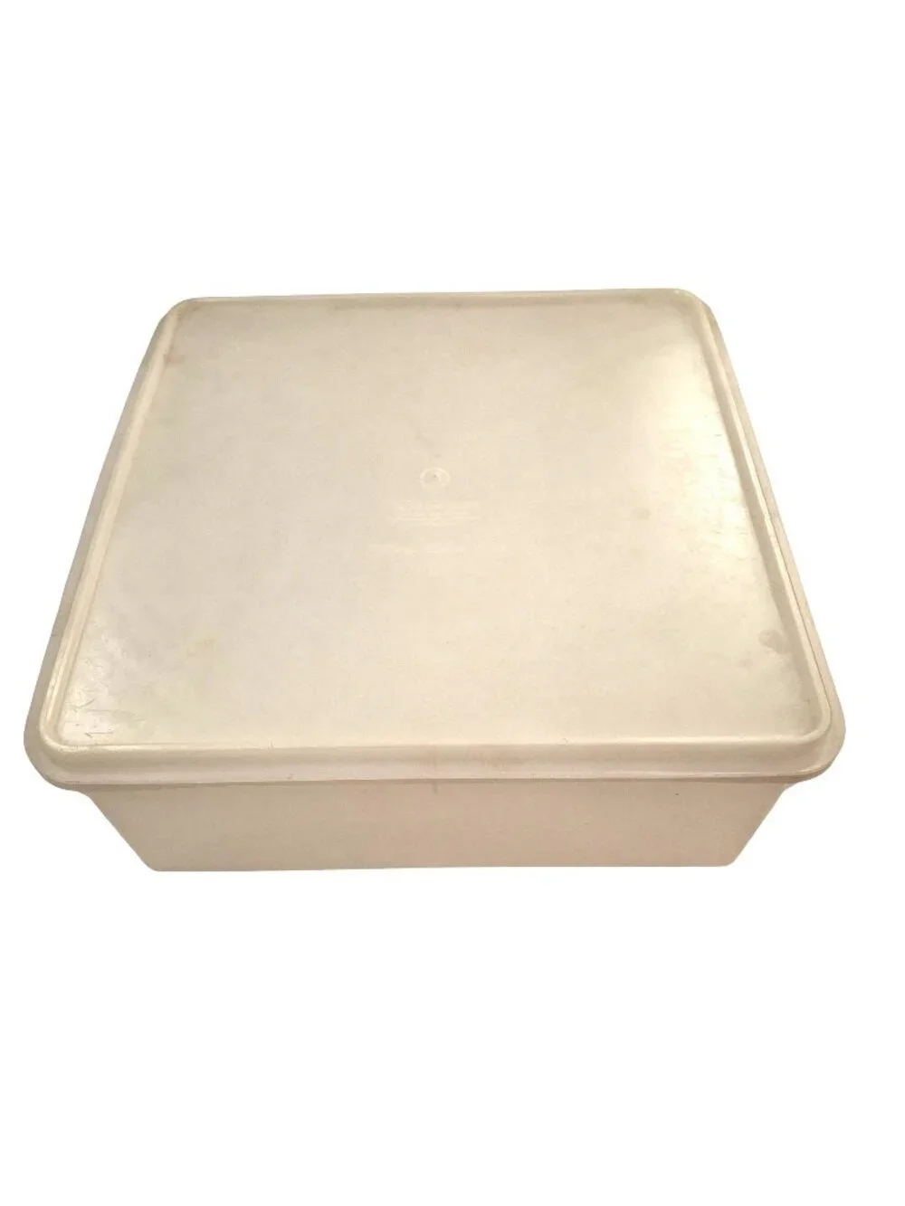 Vintage Tupperware Square Storage Container With Lid White 12